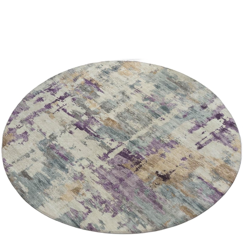 HomeRoots Abstract Transitional Rectangle Outdoor Rug