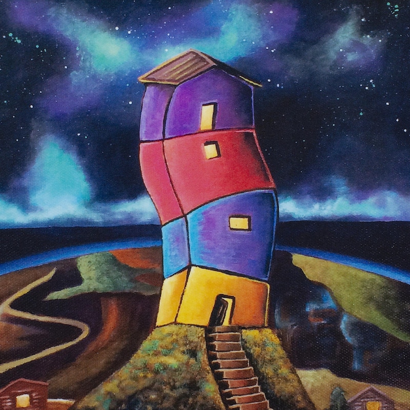 Novica Handmade Star Forest Giclee On Canvas