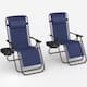Homall Patio Zero Gravity Chair Lawn Lounge Chair with Pillow Set of 2 - Blue
