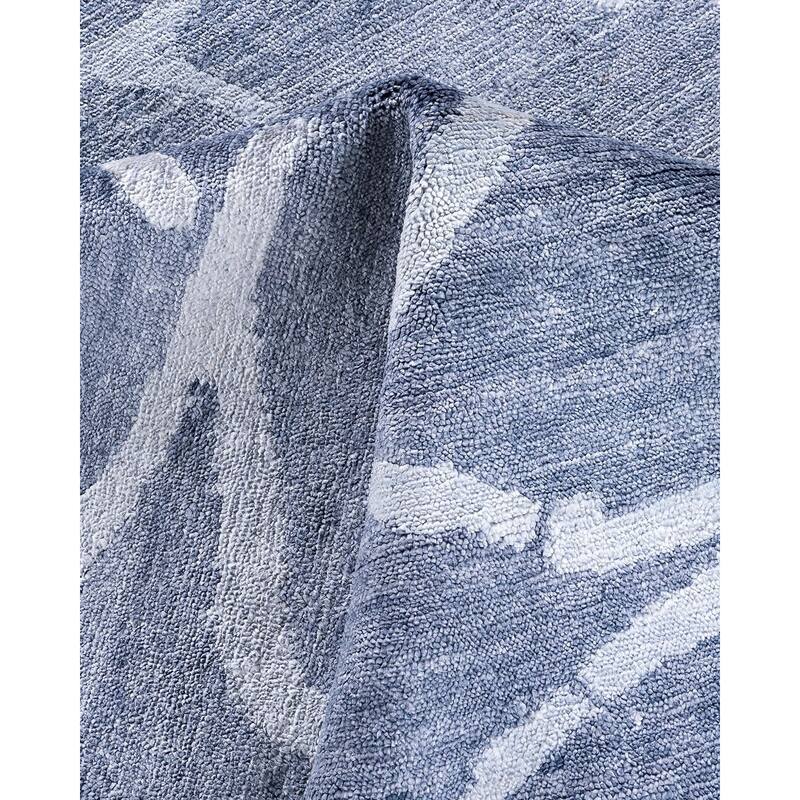 Modern One-of-a-Kind Hand-Knotted Area Rug - Gray, 9' 2" x 11' 10" - 9' 2" x 11' 10"