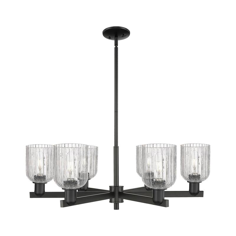 Innovations LightingDowntown Urban - Bridal Veil - 6 Light 35" Stem Hung Chandelier