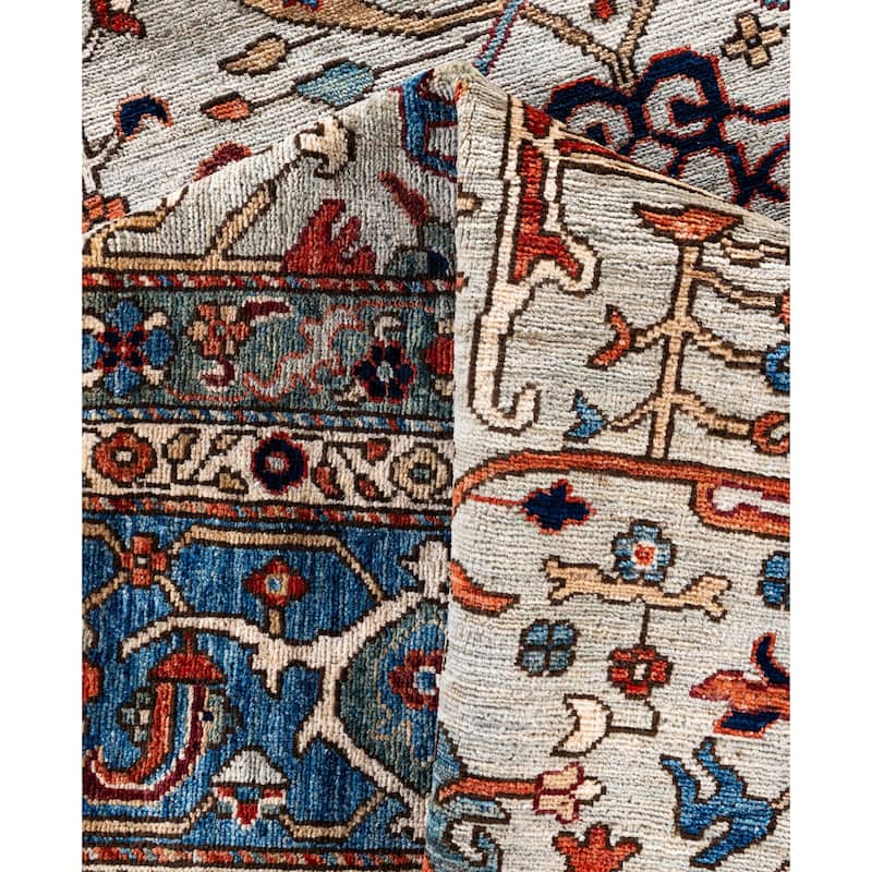 Serapi One-of-a-Kind Hand-Knotted Area Rug - Gray - 8' 1" x 9' 11"