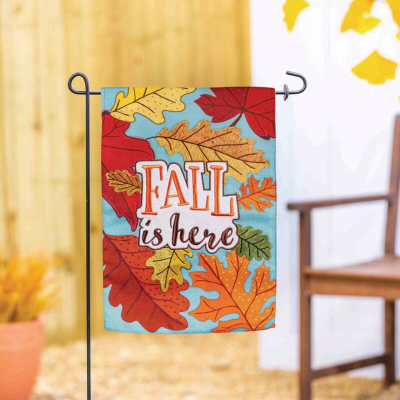 Fall Is Here Burlap Garden Flag