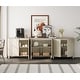 preview thumbnail 44 of 50, Buffet Cabinet with 3 Compartments for Dining Room, 32.4"H Sideboard