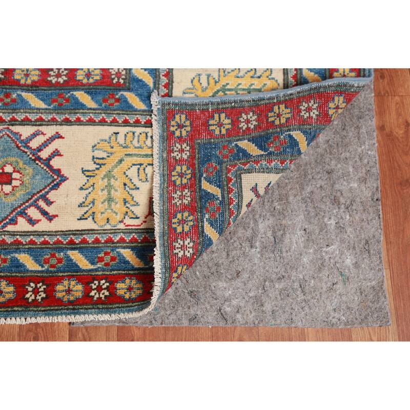 Hand Knotted Oriental 100% Wool Carpet Traditional Medallion Navy Blue & Blues Kazak Area Rug - 13' 9'' X 9' 10''