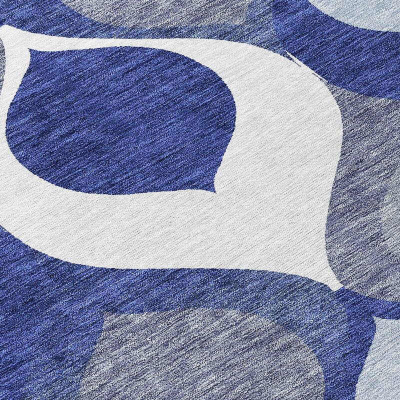 Machine Washable Indoor/ Outdoor Chantille Geo Contemporary Rug