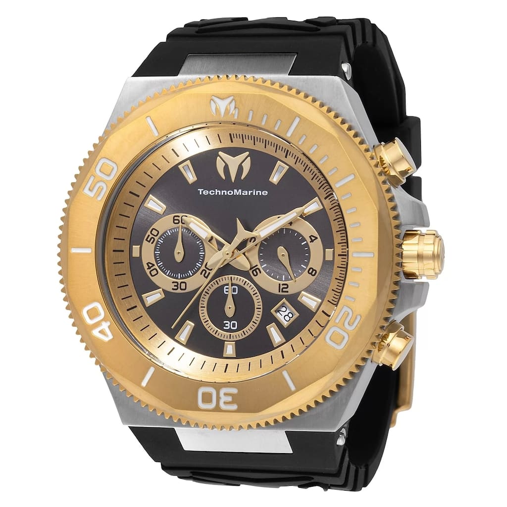 Technomarine Men's TM-224018 Manta Quartz Gold, Black Dial Watch