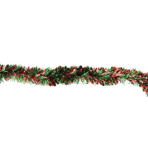 12 Red And Green Wide Cut Christmas Tinsel Garland Unlit Overstock 12 Red And Green Wide Cut Christmas Tinsel Garland Unlit Overstock