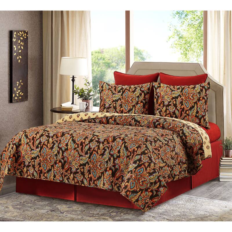 Dorothy Damask Cotton Quilt Set
