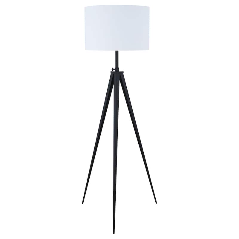Harrington 60-inch Drum Shade Metal Tripod Floor Lamp Black - Black