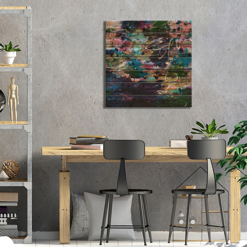 In All Time And Space Print On Wood by Paulette Insall - Multi-Color