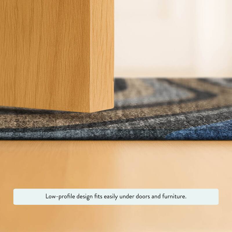 Machine Washable Indoor/ Outdoor Abstract Busey Chantille Rug