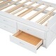preview thumbnail 12 of 32, Versatility Bed with Storage Headboard, Outlets, Extendable Bed with Twin Trundle with 3 Storage Drawers, Twin Size
