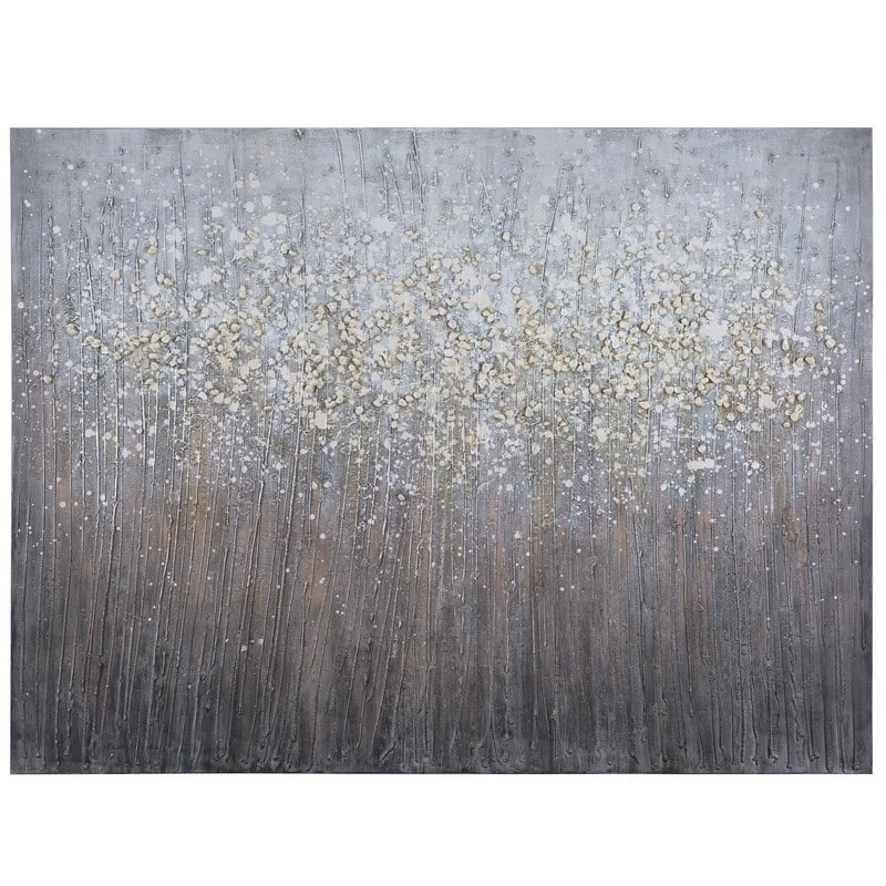 Sprinkle of White Mixed Media Canvas Wall Art - Multi-color