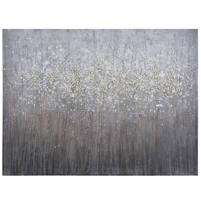 Sprinkle of White Mixed Media Canvas Wall Art - Multi-color