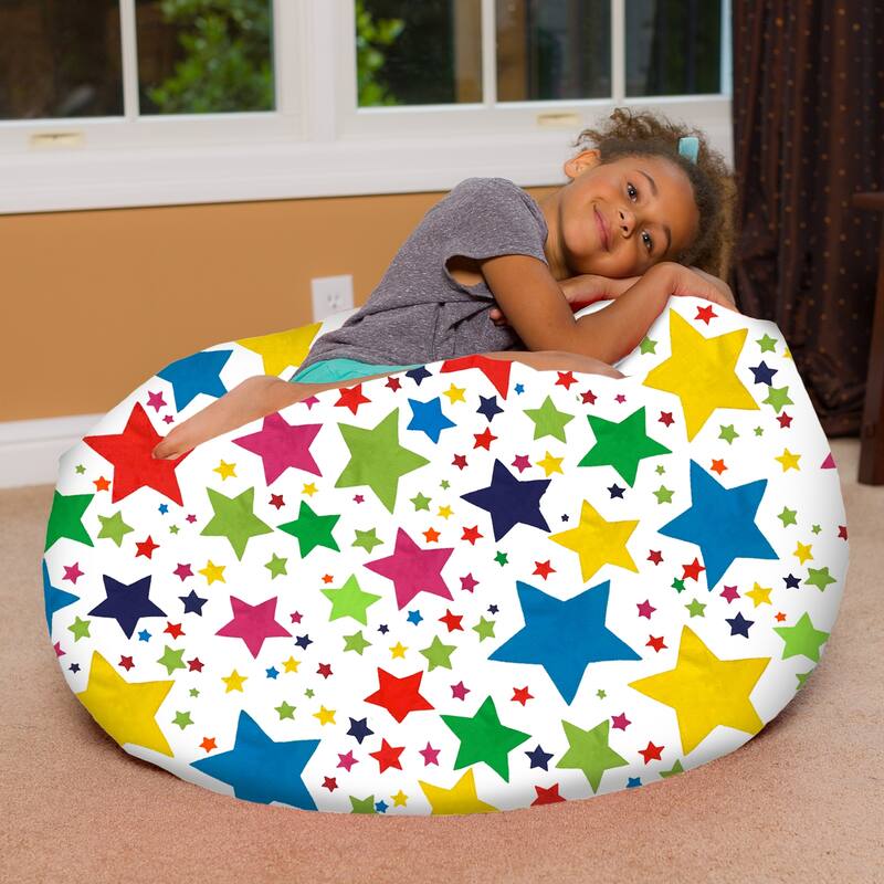Kids Bean Bag Chair, Big Comfy Chair - Machine Washable Cover