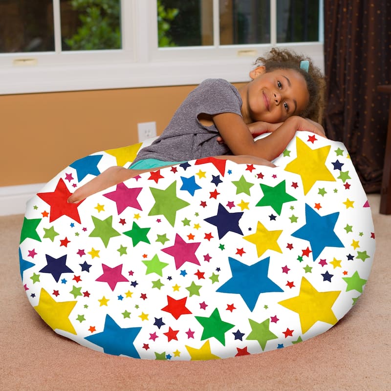 Kids Bean Bag Chair, Big Comfy Chair - Machine Washable Cover