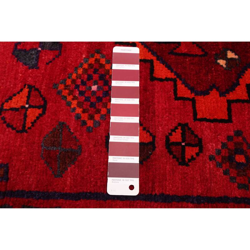 ECARPETGALLERY Hand-knotted Melis Vintage Red Wool Rug - 4'6 x 6'6
