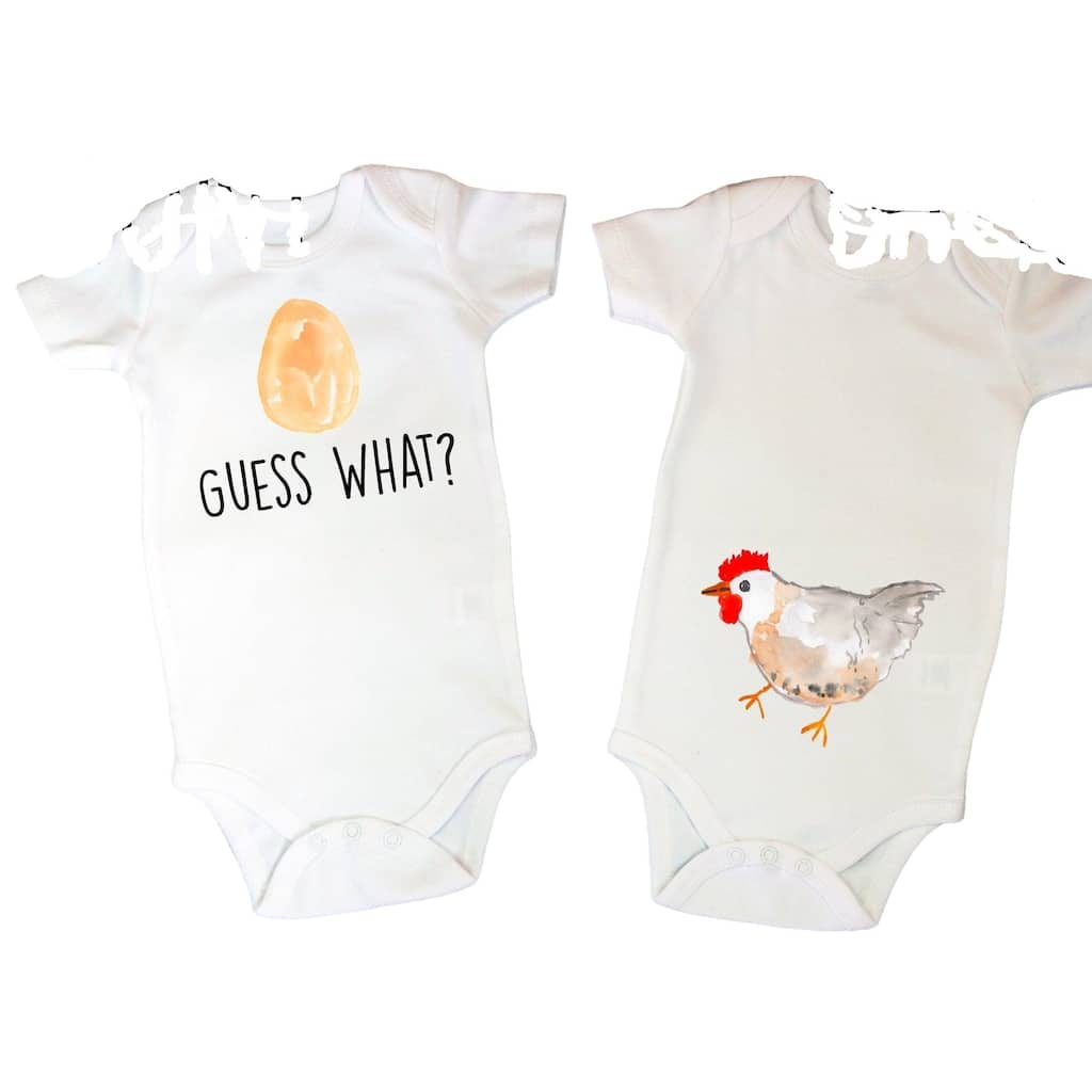 Chicken Guess What - Baby Boy Girl Clothes Infant Bodysuit Funny Cute Newborn