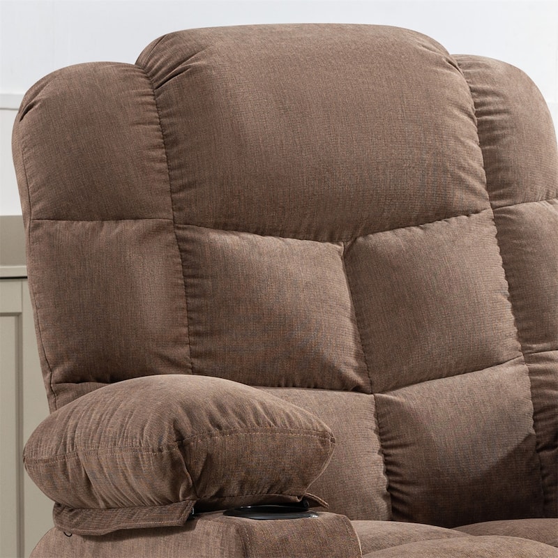Heat Massage Recliners Chair with Rocking Reclining Sofa Loveseat Electric USB Charge Port