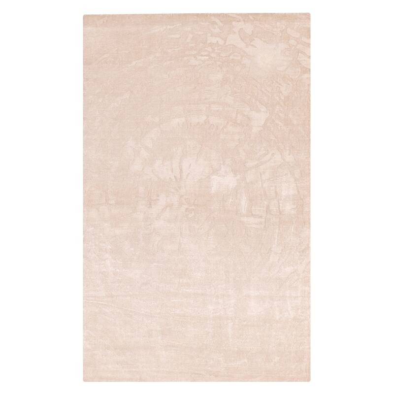 ECARPETGALLERY Hand Loomed Elysian Ivory Viscose Rug - 4'11 x 7'10