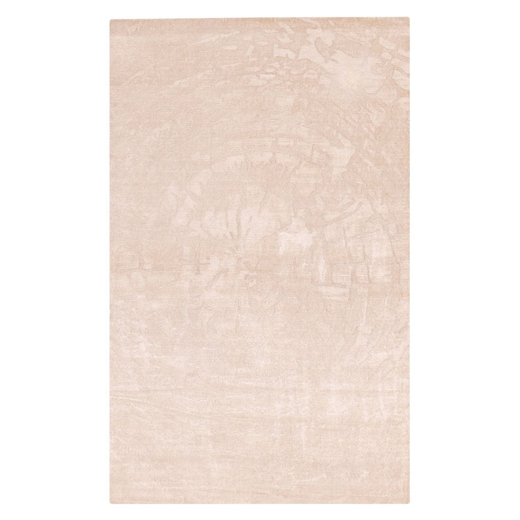 ECARPETGALLERY Hand Loomed Elysian Ivory Viscose Rug - 4'11 x 7'10