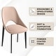 preview thumbnail 65 of 83, Amalfi Mid-Century Modern Upholstered Dining Chair - Open Back Side Chair with Metal Legs for Kitchen, Dining Room & Living Room
