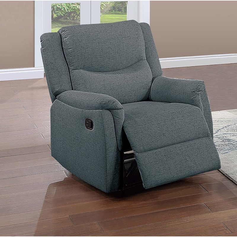 Poundex Single Recliner - Dark Gray
