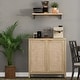 preview thumbnail 8 of 7, SICOTAS Rattan Sideboard Buffet Set of 2 with 2 Doors