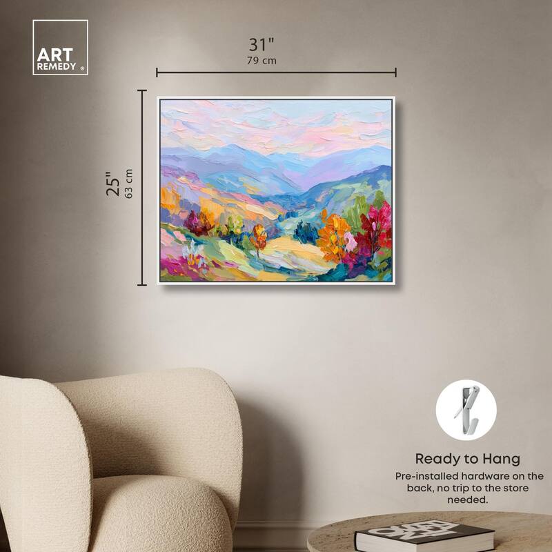 Colorful Valley I Canvas by Art Remedy