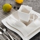 preview thumbnail 14 of 45, MALACASA Flora Wavy Modern Porcelain Dinnerware Set (Service for 6)