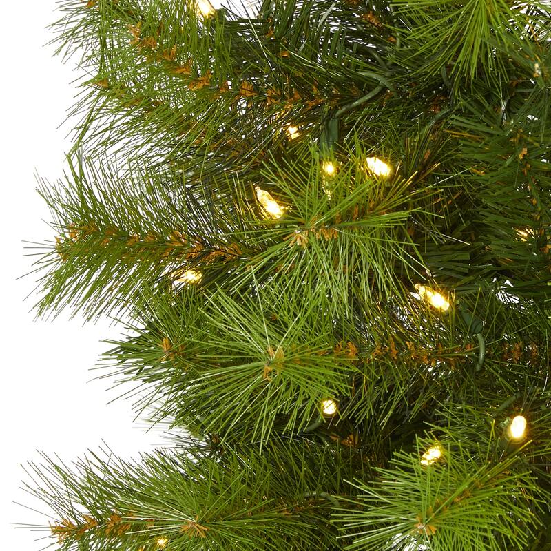 6.5Ft Artificial Christmas Tree - Pre-Lit Green Pine Holiday Decor with Bendable Branches - 72