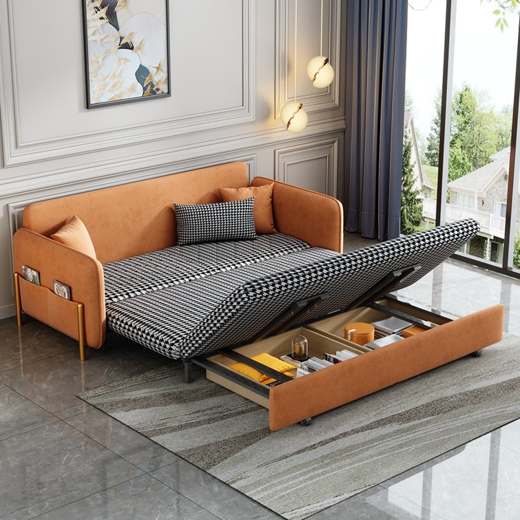 Orange sofa sleeper top