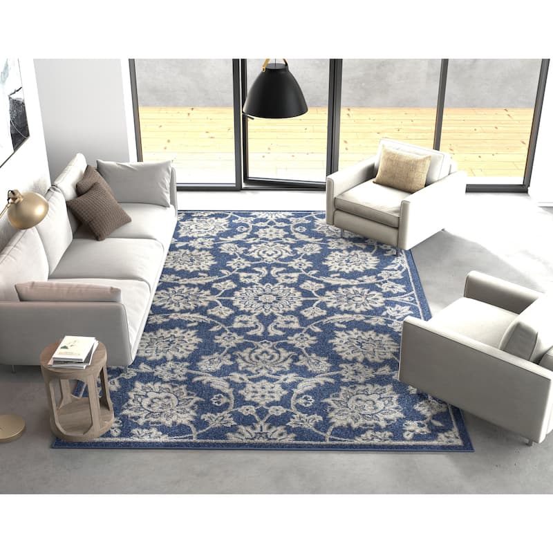 Domani Lesedi Traditional Floral Outdoor Area Rug