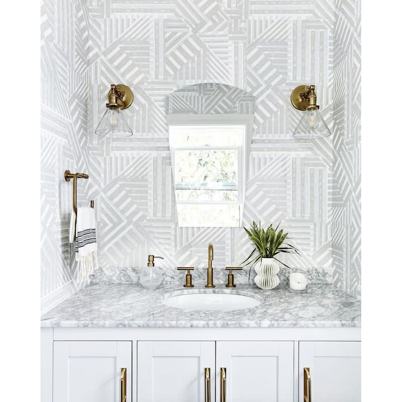 Paris Mini 22 in. W x 28 in. H Arch Polished Frameless Bathroom Vanity Mirror - 22" x 28"