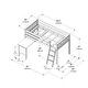 preview thumbnail 8 of 20, Max and Lily Twin-Size Low Loft with Pull-Out Desk