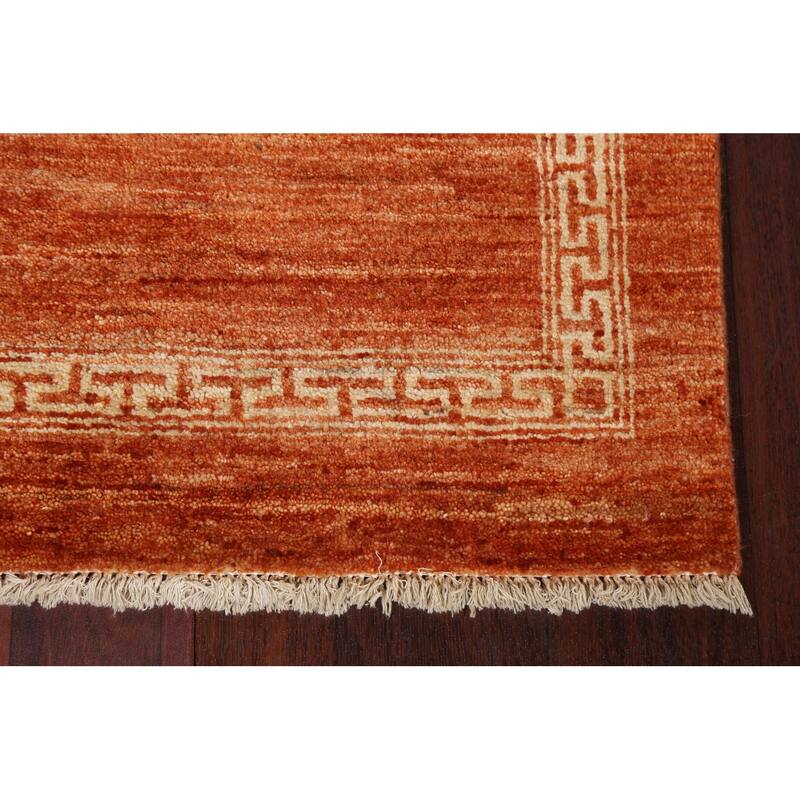 Bordered Gabbeh Kashkoli Oriental Runner Rug Wool Hand-knotted Carpet - 2'5" x 9'4"