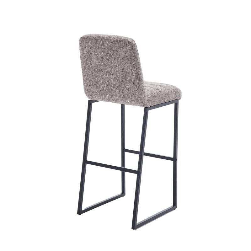 Upholstered Kitchen Breakfast Bar Stools with Footrest Set of 2 Bed