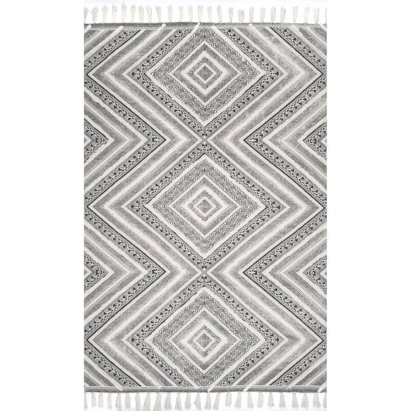 Nuloom Geometric Nichola Greek Eye Trellis Area Rug