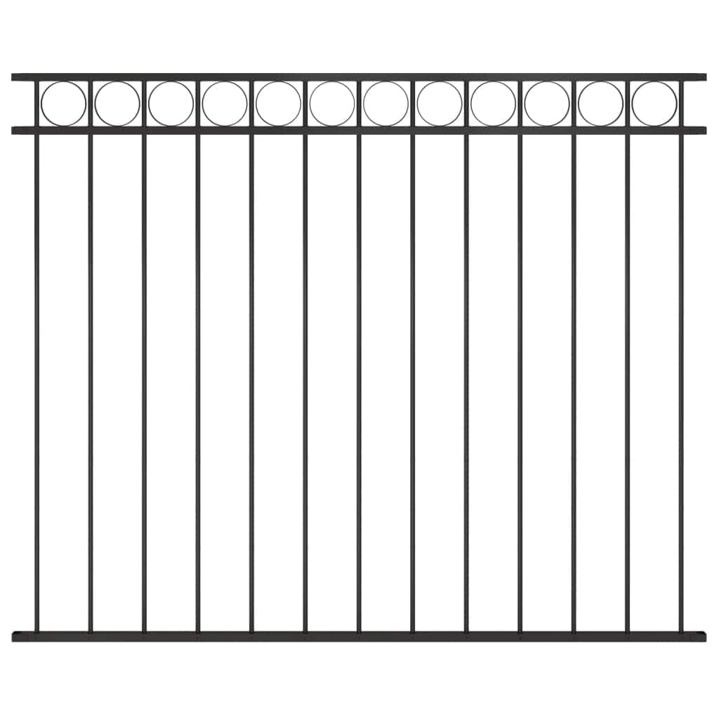 vidaXL Fence Panel Steel Black