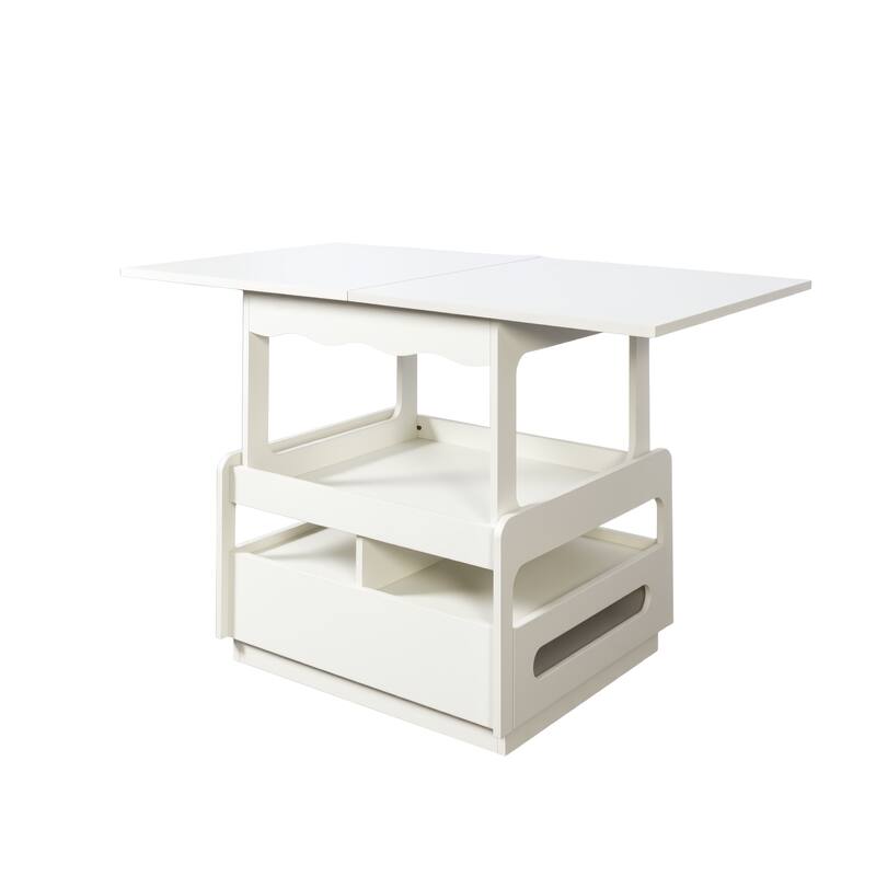 Modern 3 in 1 Transformable Coffee Table with Storage Cabinet and Lift Top, for Living Room and Dining Room
