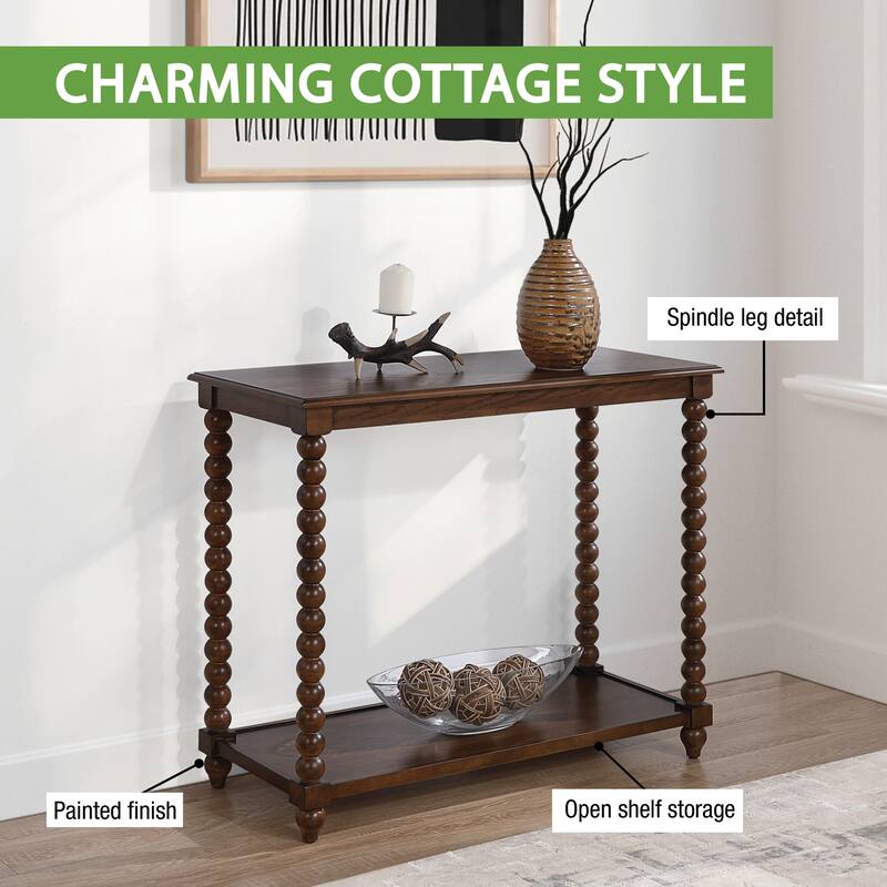 Elise Foyer Table in Black Finish