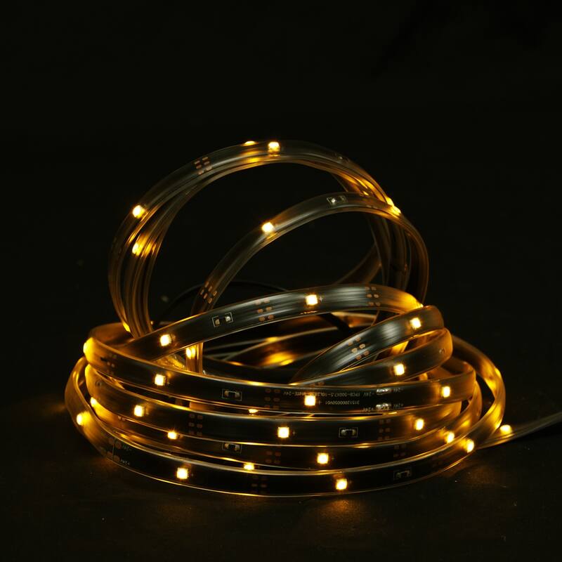 18' LED Outdoor Christmas Linear Tape Lighting - Black Finish
