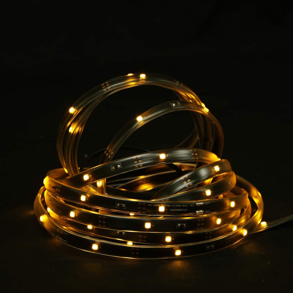 18' LED Outdoor Christmas Linear Tape Lighting - Black Finish