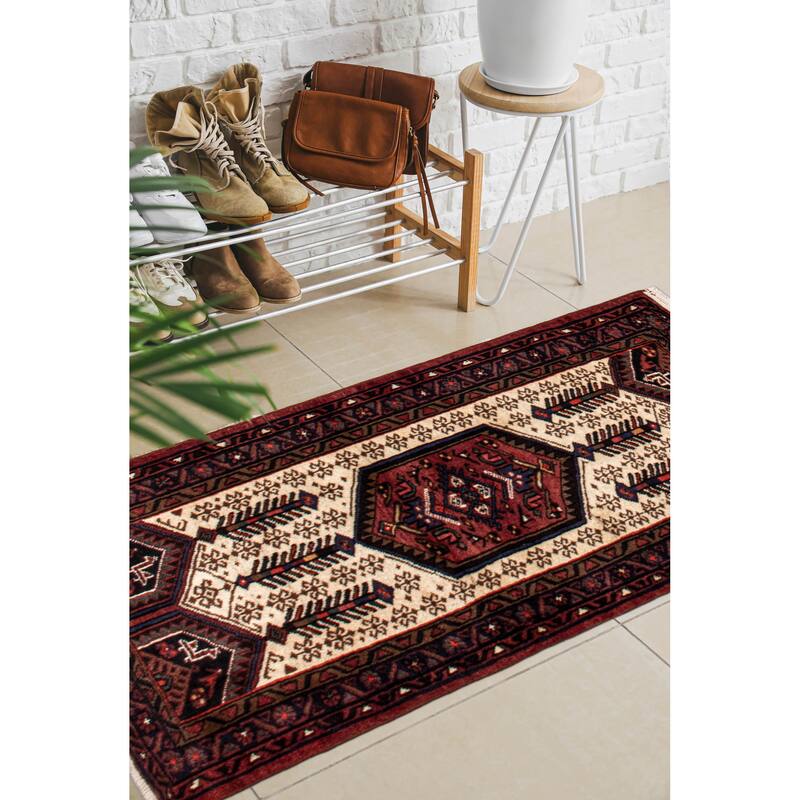 ECARPETGALLERY Hand-knotted Konya Cream Wool Rug - 3'0 x 5'3