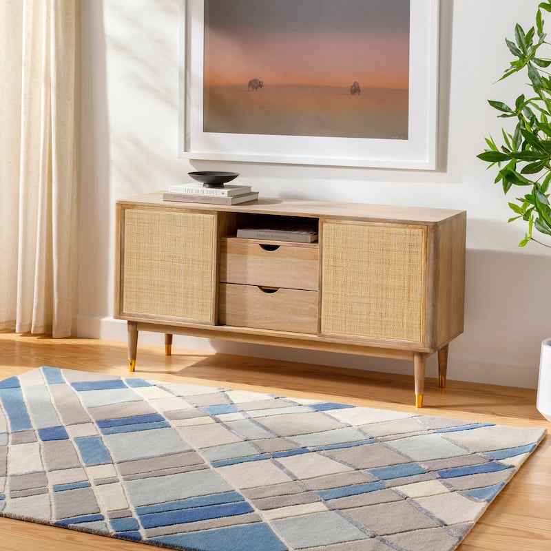 Meghan Modern & Contemporary Area Rug - 8' x 10' - Blue/Gray