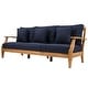 preview thumbnail 26 of 137, SAFAVIEH Couture Outdoor Martinique Solid Wood Patio Sofa