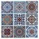 preview thumbnail 17 of 29, Art3d 11.8''X11.8'' Peel and Stick Backsplash Tile Stickers, Colorful Talavera Mexican Tile,(10 Sheets) Aquamarine Blue