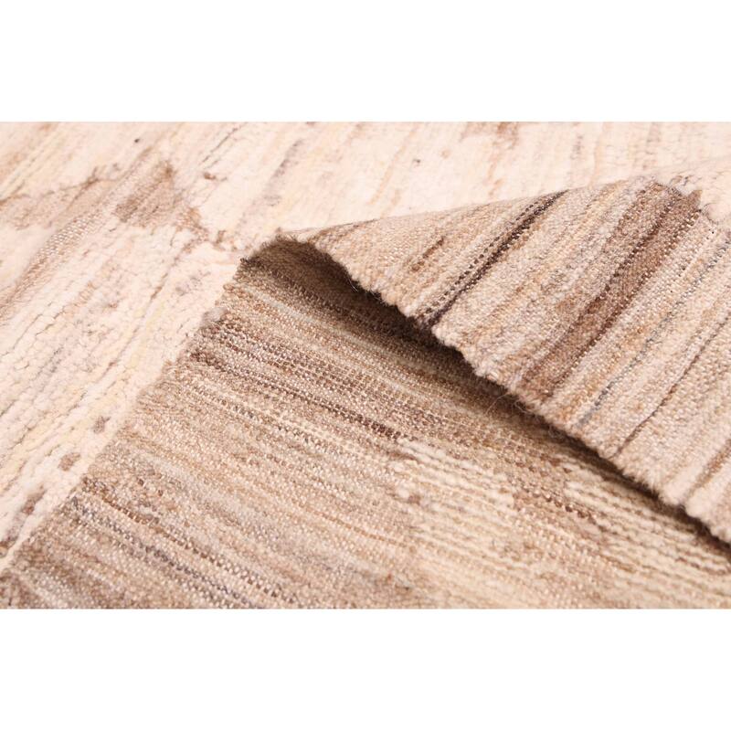 ECARPETGALLERY Hand-knotted Pak Finest Marrakesh Brown, Ivory Wool Rug - 9'1 x 12'11