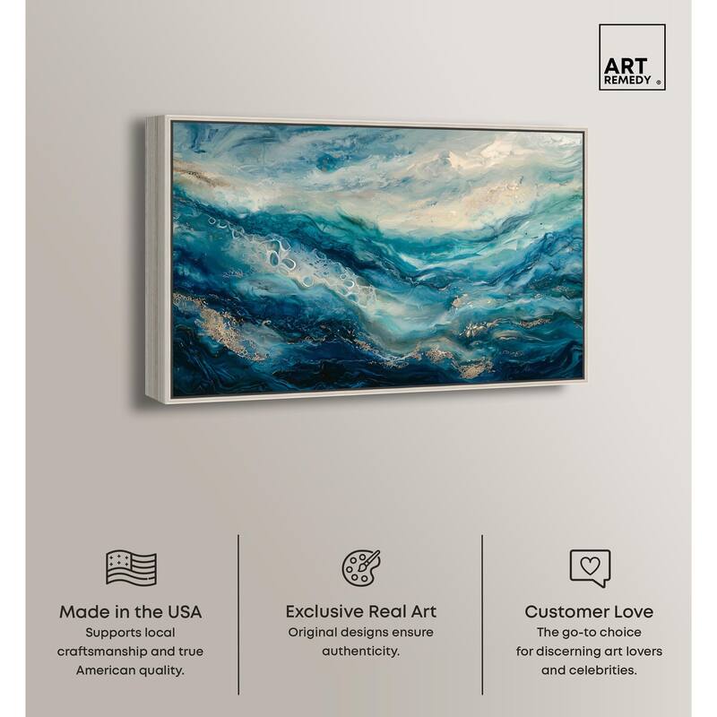 Jeweled Waters Canvas by Art Remedy